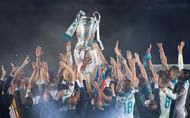 Real Madrid Celebrate After Victory In The Champions League Final Against Liverpool